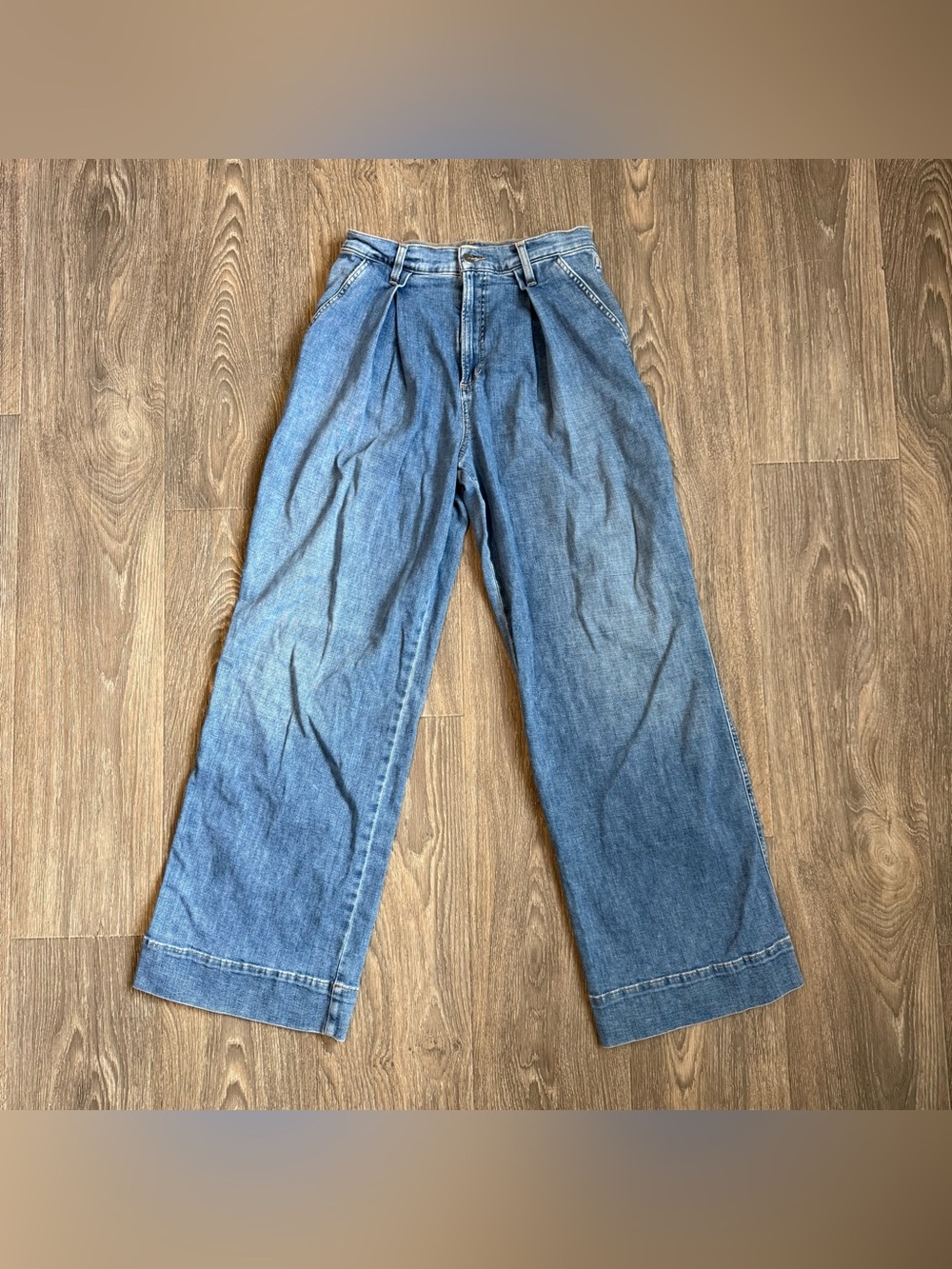 joe’s jeans ‘the pleated trouser’ high waisted wide leg jeans